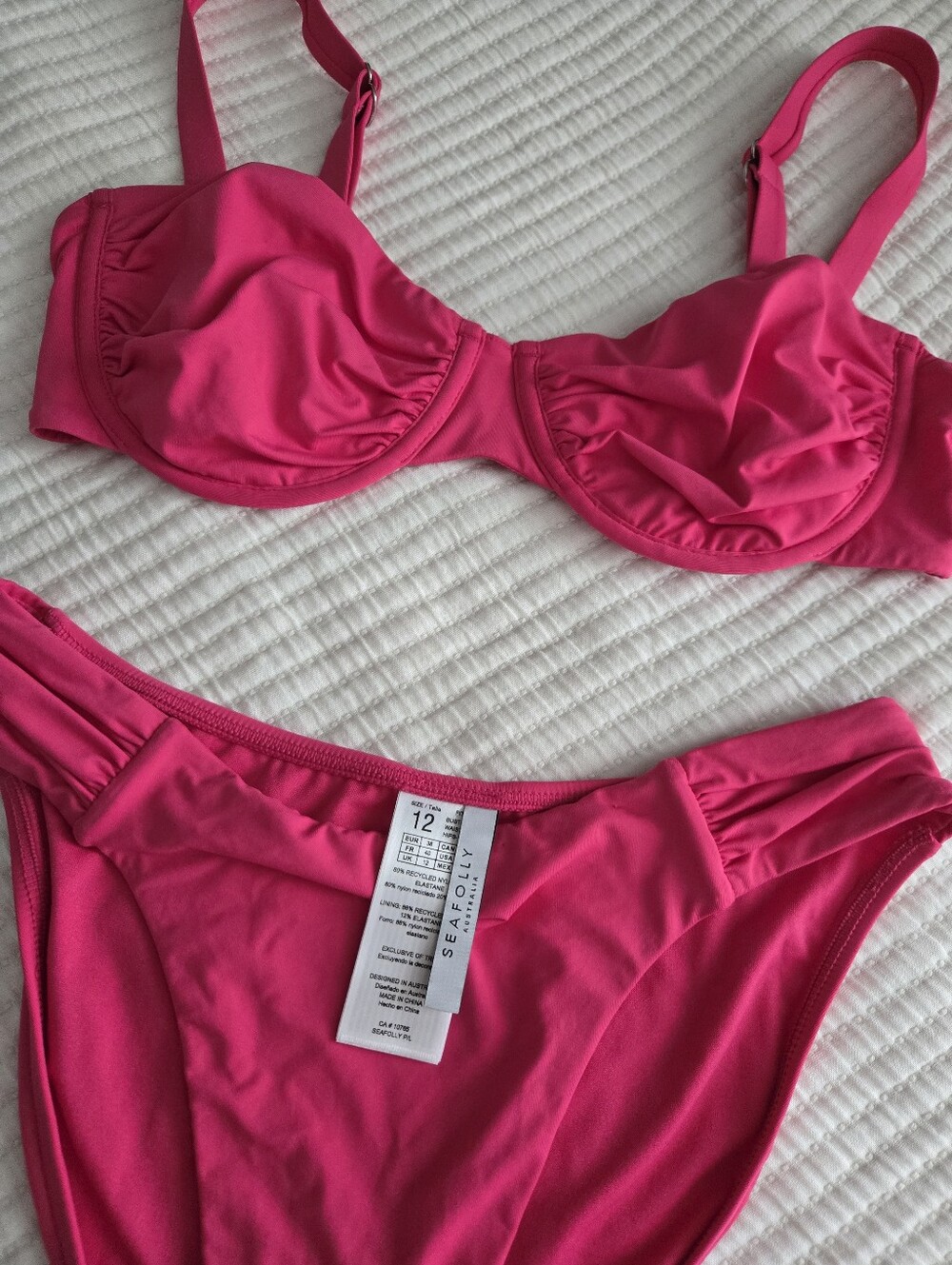 Seafolly Rouched Bikini Set Size 12